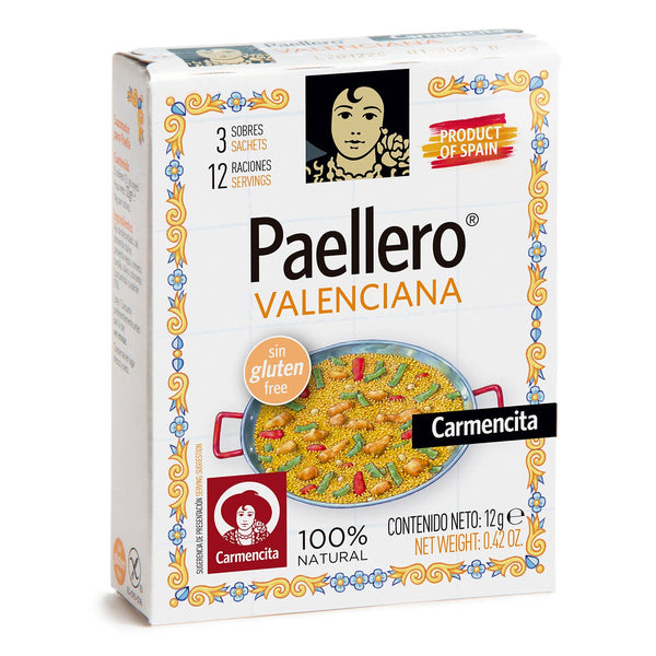 Paellero Valenciana – Assaisonnement pour paella valencienne (12 g, 3 sachets) | Carmencita