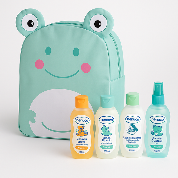 Nenuco – Pack "Sac a dos de promenade" Grenouille (4 pièces)
