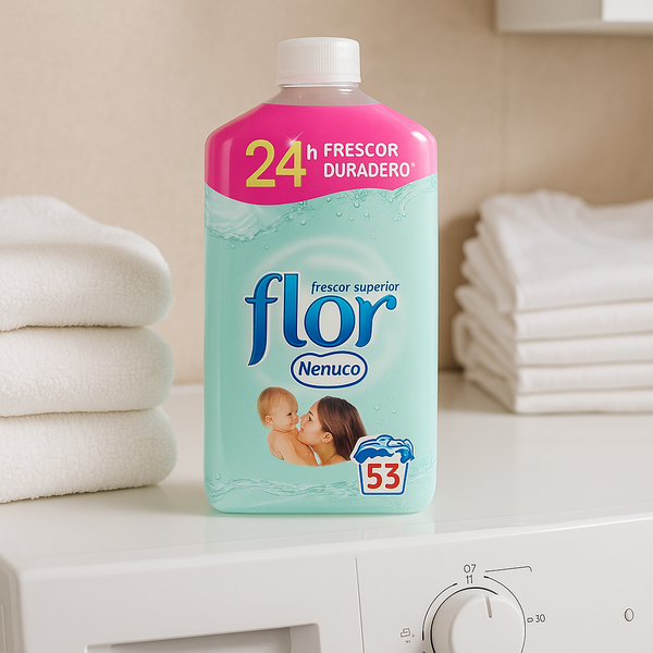 Flor – Adoucissant Nenuco (1025 ml / 53 lavages) – Fraîcheur & Douceur 24h