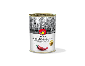 Olive verdi ripiene di pasta di peperoncino – Plaza del Sol (280 g) - 2