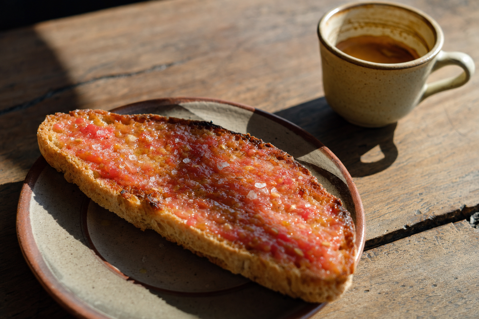 Pan con tomate : le rituel du matin catalan