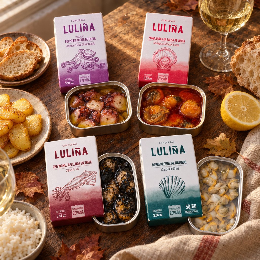 Aperitivo autunnale con le quattro scatole Luliña