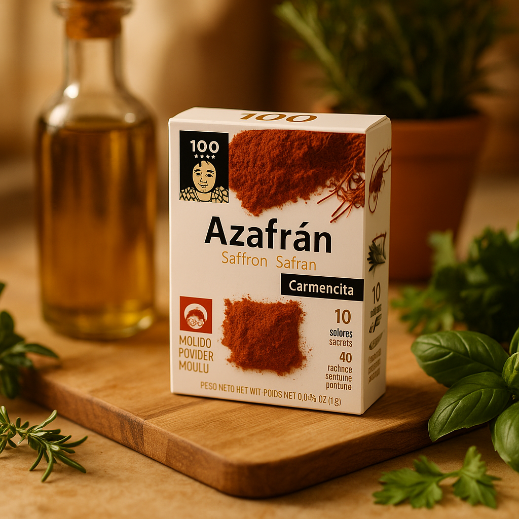 Azafrán extra molido Carmencita — 10 sobres 1 g