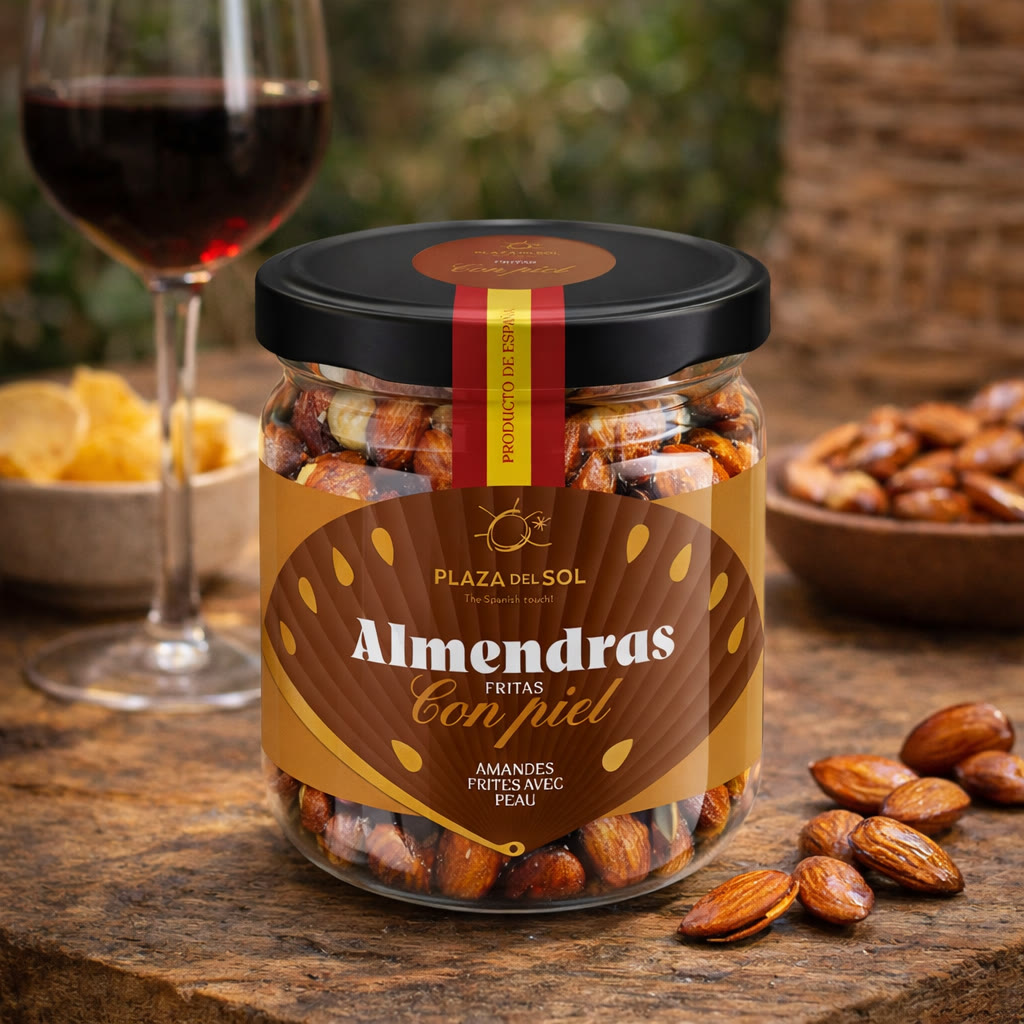 Amandes frites avec peau – Plaza del Sol (110 g)
