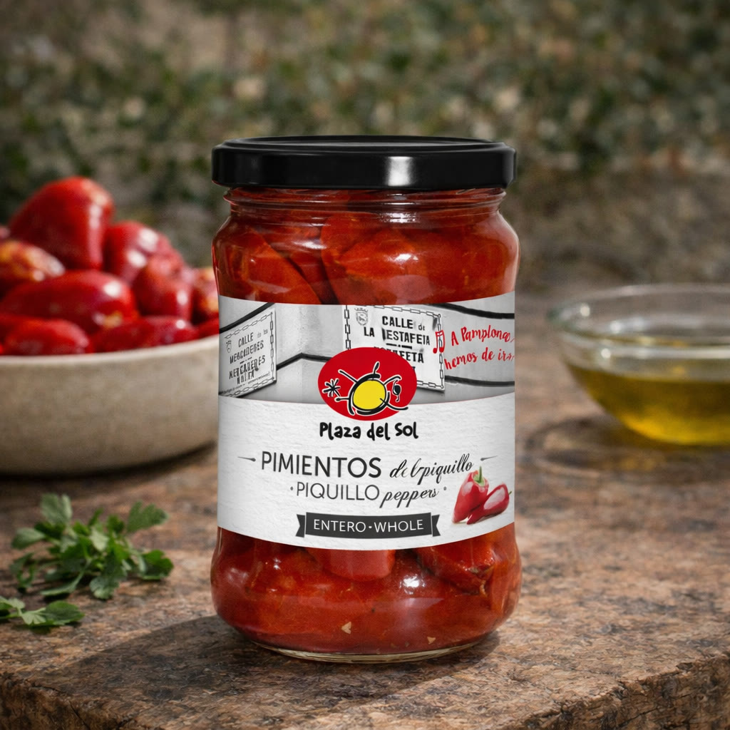 Ganze Piquillo-Paprikaschoten – Plaza del Sol (290 g)