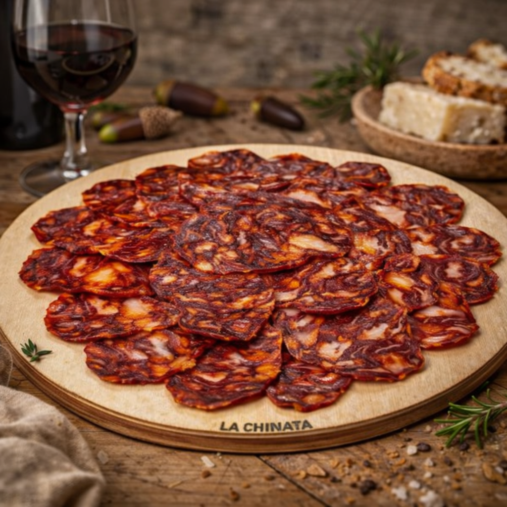 Tranches de chorizo ibÃ©rique nourri aux glands â€“ La Chinata