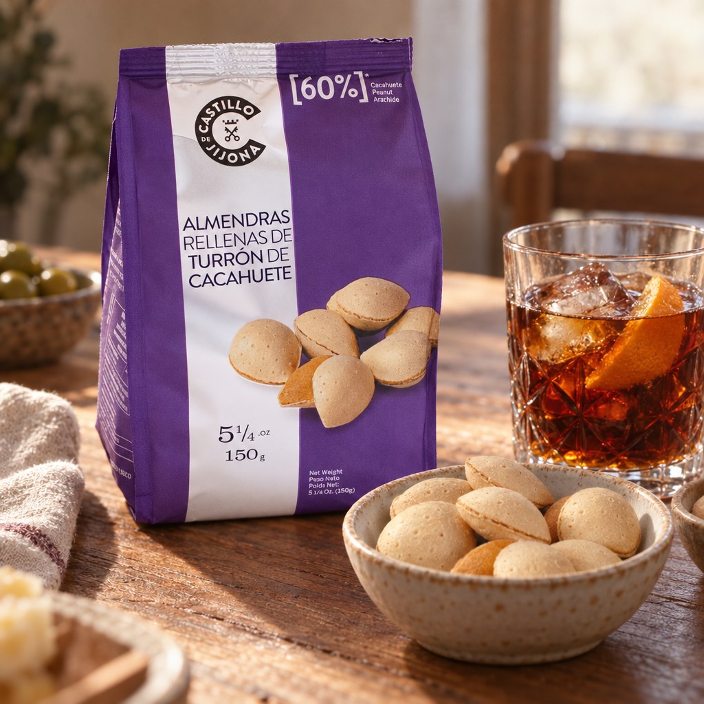 Amandes fourrées au turrón de cacahuète (150 g) — Castillo de Jijona