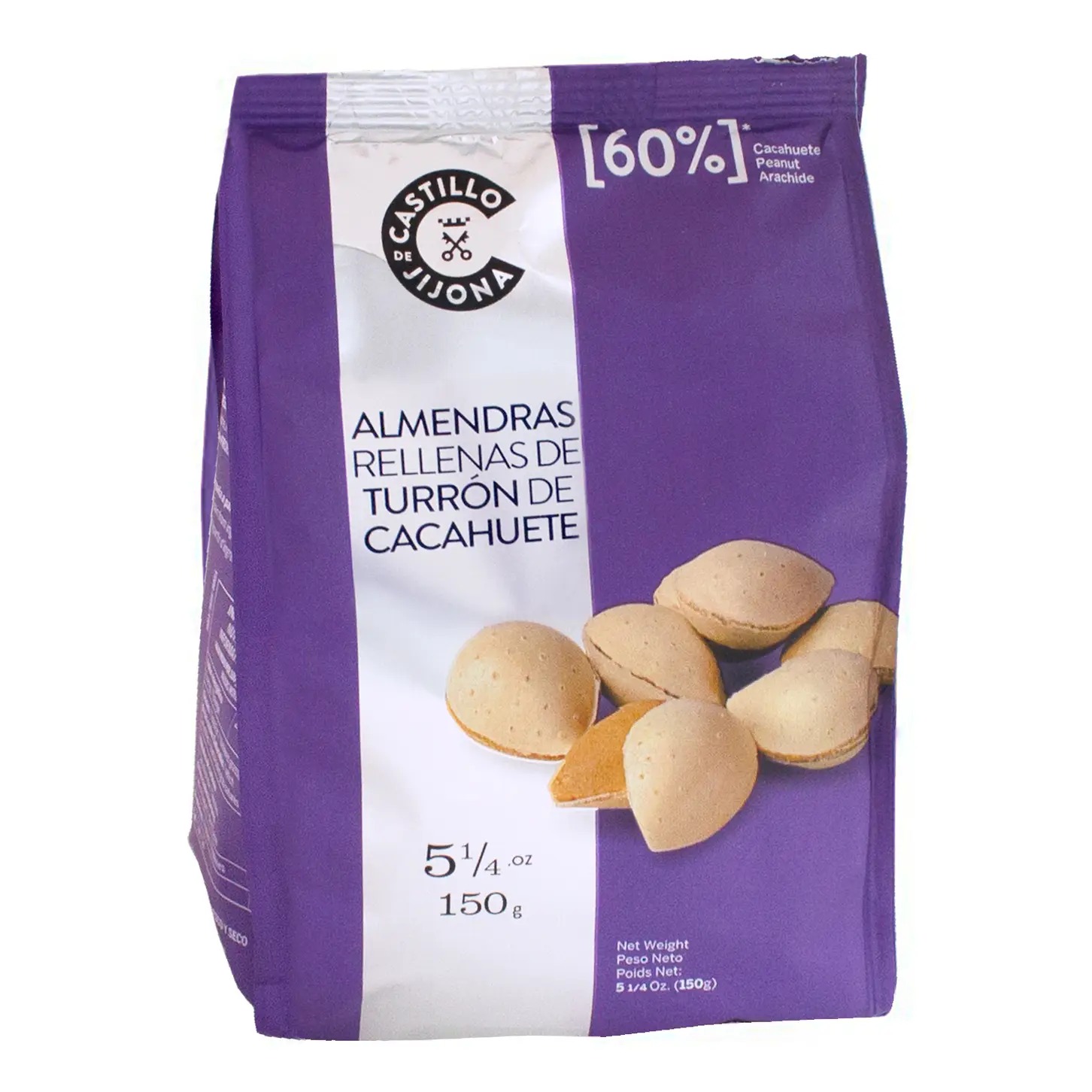 Mandorle ripiene di turrón di arachidi (150 g)