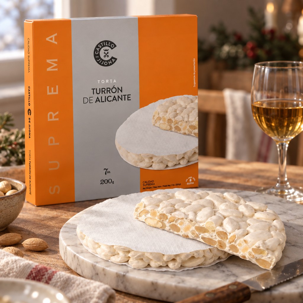 Torta de turrón de Alicante — qualité suprême (200 g) — Castillo de Jijona
