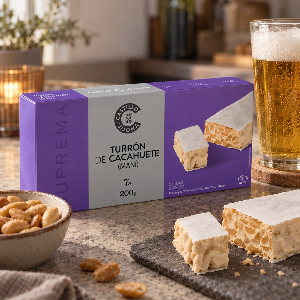 Turrón dur aux cacahuètes — qualité suprême (200 g) — Castillo de Jijona