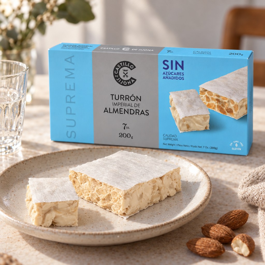 Turrón impérial aux amandes, sans sucres ajoutés (200 g) — Castillo de Jijona