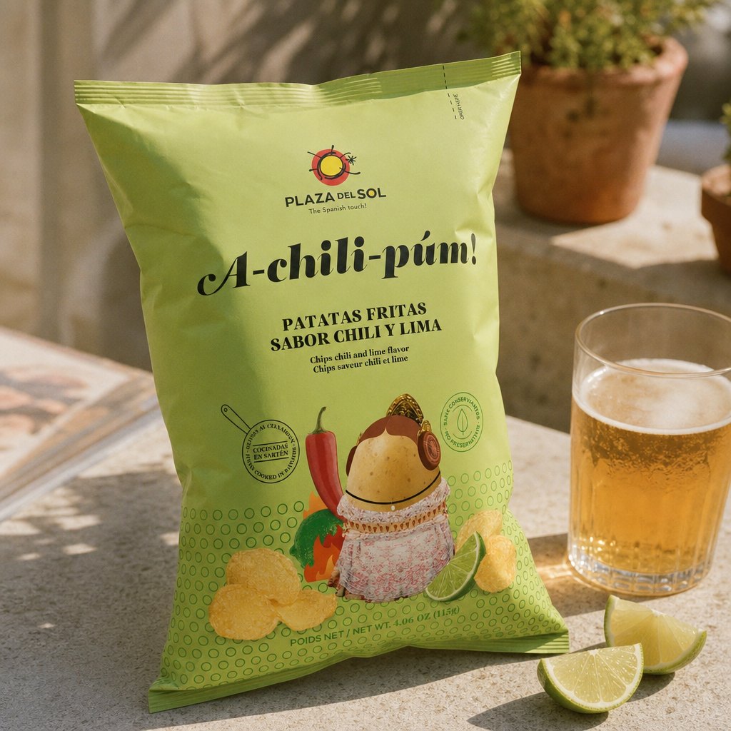 Chips A-chili-púm ! saveur chili et citron vert — ambiance
