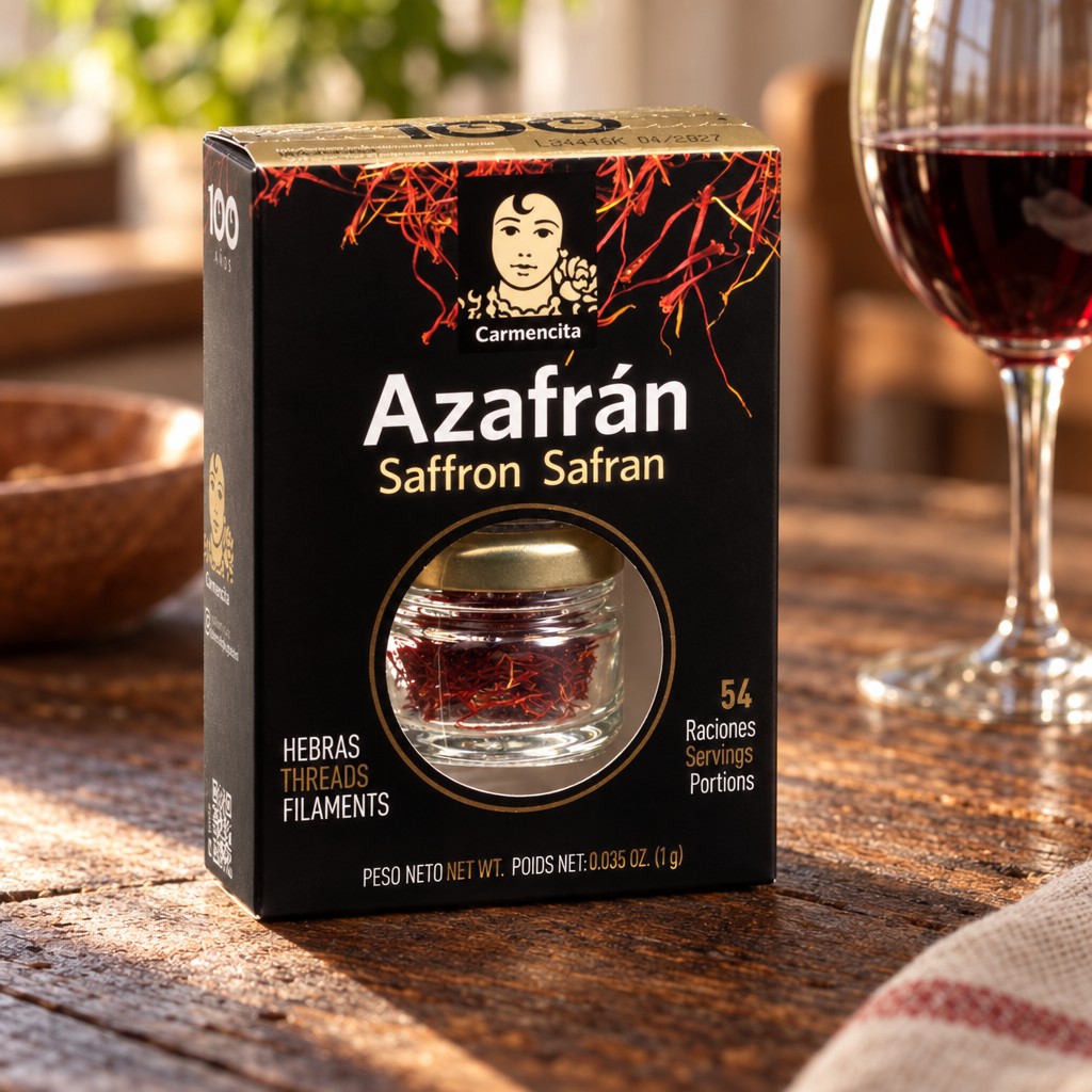 Safran en filaments – Bocal en cristal 1 g — ambiance