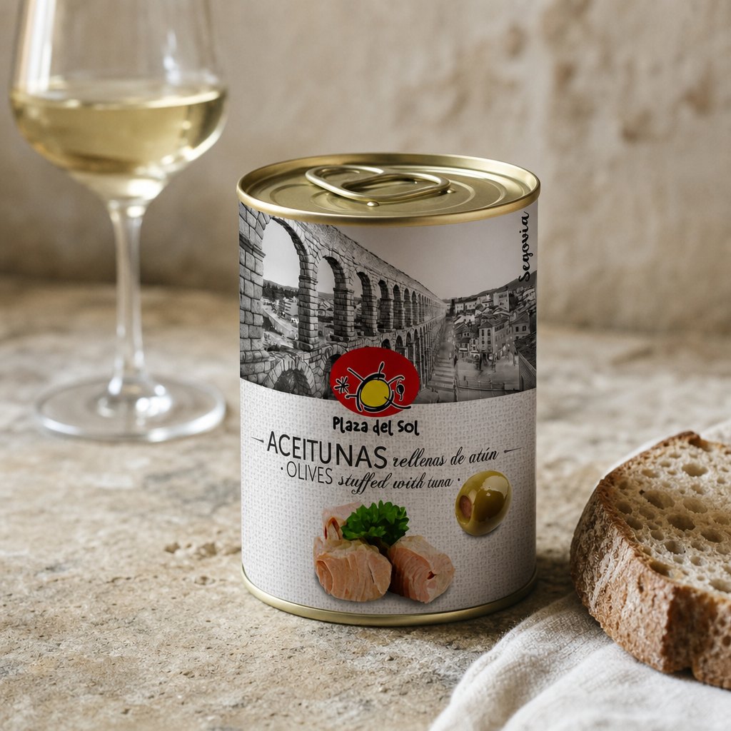 Olives vertes farcies à la pâte de thon — ambiance