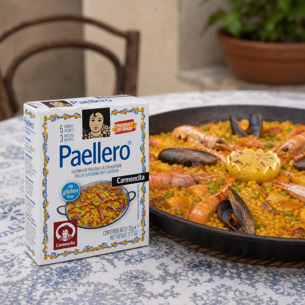 Paellero Carmencita – Assaisonnement pour paella au safran (20 g, 5 sachets) — ambiance