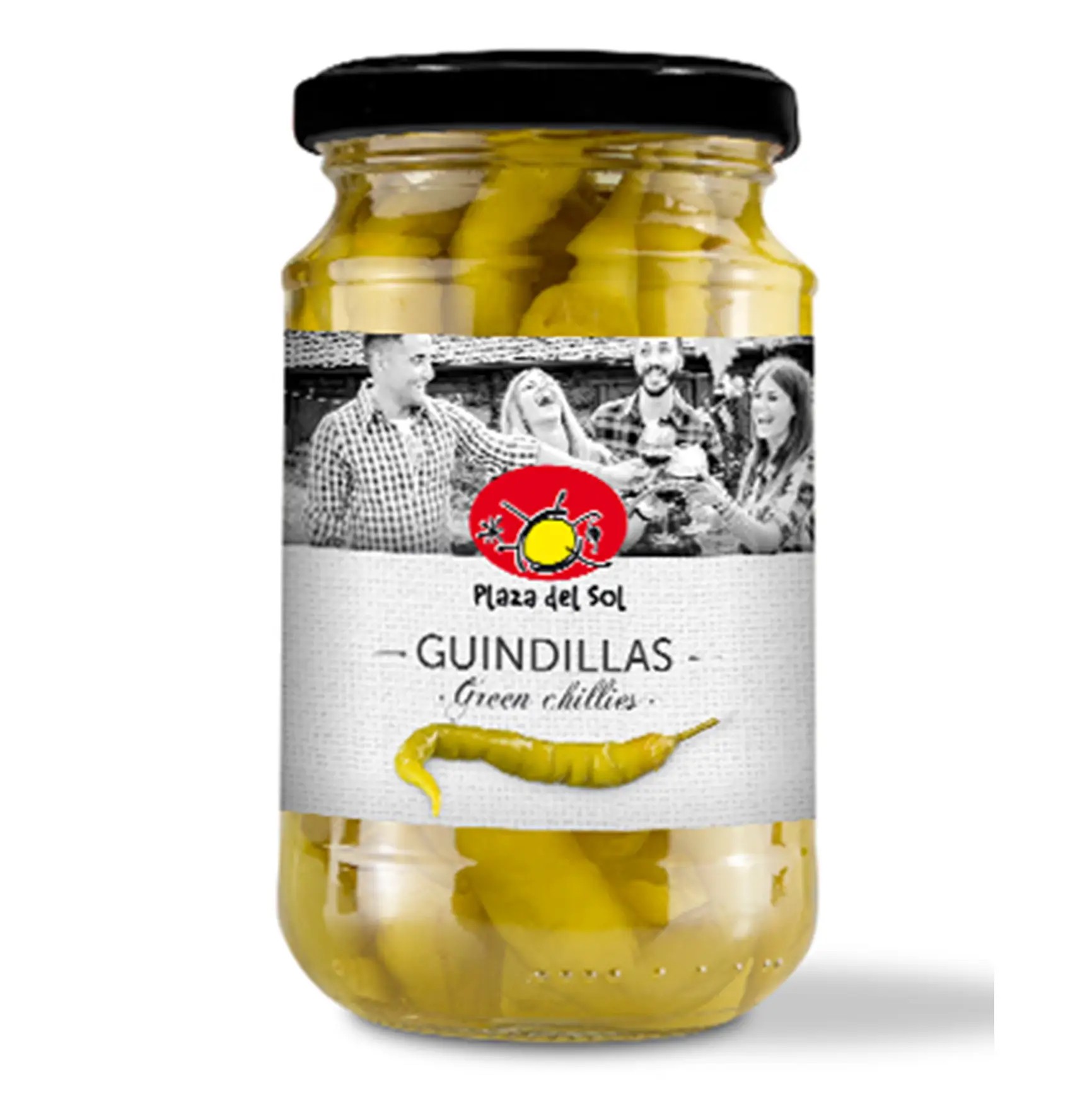Guindillas, grüne Chilis in Essig – Plaza del Sol (300 g)