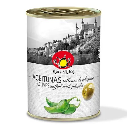 Aceitunas rellenas de jalapeño – Plaza del Sol (280 g)