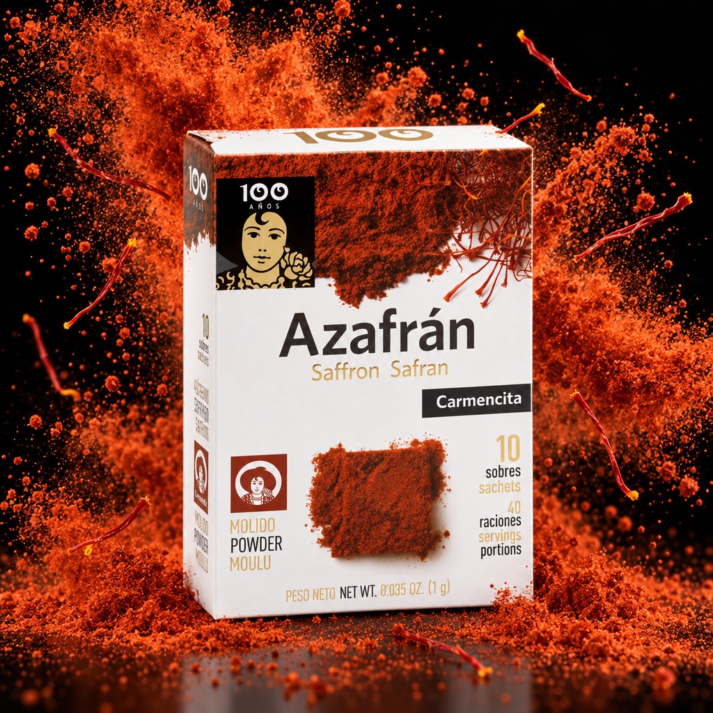 Astuccio di zafferano macinato Carmencita, 10 bustine da 0,1 g